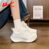 回力（Warrior）女鞋春季初中生运动鞋女款2026新款轻便团第减震体育跑步鞋子 白蓝 37