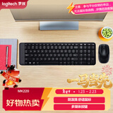 罗技（Logitech）MK220 键鼠套装 无线键鼠套装 办公键鼠套装  多媒体键鼠套装 带无线2.4G接收器 黑色
