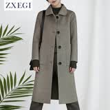 ZXEGI高端早秋女装外套2026年新款毛呢大衣女中长款韩版显瘦零羊绒100% 奶燕麦 M
