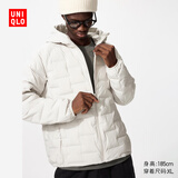 优衣库莫雷加德同款男装女装PUFFTECH空气棉服连帽外套夹克478268 478268/01乳白色 M