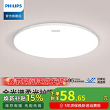 飞利浦（PHILIPS）吸顶灯 LED全光谱护眼卧室灯客厅灯阳台灯过道灯具三防灯单色恒烁 全光谱/13W白光(适用3-6m²)