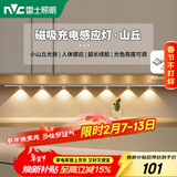 雷士（NVC）波纹猫眼感应橱柜磁吸玄关投影灯充电氛围小夜灯鞋衣电视柜-银色D