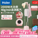 海尔（Haier）立式挂烫机35g蒸汽量2.5L水箱双杆家用手持熨斗烫衣服带板大功率平挂两用多功能蒸气熨烫机GS2408F