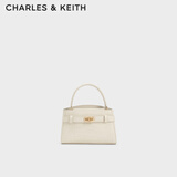 CHARLES&KEITH鳄鱼纹凯莉包手提斜挎婚包包女包生日礼物新年礼物CK2-50270880-1 Ivory象牙色 S