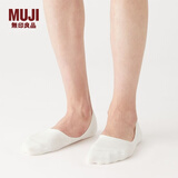 MUJI MUJI 男式 脚跟带防滑薄款 隐形船袜 49SA056 米白色 25-27cm/40-44码