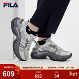 斐乐（FILA）鱼刺3代老爹鞋女鞋春新款休闲鞋厚底增高鞋运动鞋 薄雾灰/南极灰-HA 38