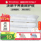 罗莱家纺 枕头枕芯脊椎枕 100%全棉决明子荞麦花草护颈枕 46*72