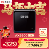 京东云无线宝AX6600雅典娜128G 家用路由器 WIFI6 高通5核 1G内存 LED点阵屏 三频Mesh