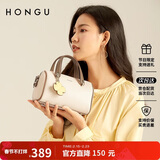 红谷女士包包牛皮单肩包女包斜挎包包手拎包简约枕头包情人节送女友