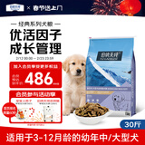 伯纳天纯经典系列中/大型幼犬犬粮 拉布拉多德牧金毛哈士奇通用15kg/30斤