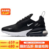 耐克NIKE休闲鞋女气垫AIR MAX 270鞋AH6789-001黑35.5
