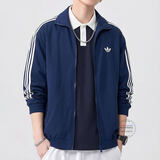 阿迪达斯（adidas）外套男装女装 2026春季新款户外运动防风立领舒适时尚休闲夹克 蓝色立领/防风/情侣款 XS 【建议体重90斤-105斤】
