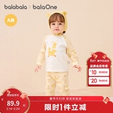 巴拉巴拉balaOne婴儿套装男女童长袖睡衣2025秋冬保暖可爱萌208425134201