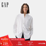 盖璞男装春季经典款棉质基础款翻领长袖衬衫常规上衣美版422488