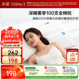 水星家纺枕头记忆纤维抑菌阻螨100S全棉A类护颈可机洗枕芯单只48×74cm