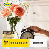 宜家（IKEA）DEKAD德卡闹钟石英钟简约复古钟钟表摆放式台式高颜值钟 闹钟黑色10cm