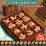 QZMTOY鲁班锁12件儿童益智玩具男孩女小学生日5-10岁8榫卯积木生日礼物