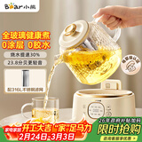 小熊（Bear）全玻璃养生壶 纯玻璃多功能恒温烧水壶 办公室轻音炖煮茶壶 1L YSH-J10D1带滤网