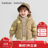巴拉巴拉童装宝宝羽绒服三防男童冬装女童连帽外套萌趣2025新款面包服外套