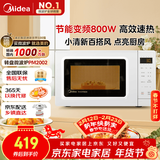 美的（Midea）变频小清新微波炉 液晶屏幕 磨砂面板 小型20L家用 匠心工艺（PM2002）