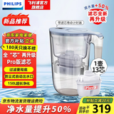 飞利浦（PHILIPS）净水壶 滤水壶 过滤水壶 家用净水器 厨房自来水过滤器 滤水器 过滤器滤芯 便携净水杯 AWP2814 长效过滤【1壶13芯】AWP2815