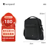 WINPARD威豹男单肩包 时尚男士手提包 休闲斜挎包男日字包潮流商务单背包 黑色B