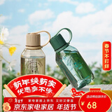 乐扣乐扣（LOCK&LOCK）户外运动水杯Tritan男女学生塑料杯子1L蓝色ABF690OBLU