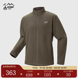 奥索卡25年秋冬户外polartec保暖全拉链抓绒男女摇粒绒外套内胆运动开衫 深苔绿【男款】 L