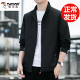 啄木鸟夹克男士外套秋冬季2025款潮流时尚休闲百搭男装潮牌外穿上衣服 10342/J6618黑色 3XL