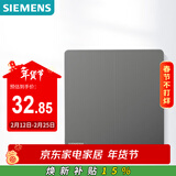 西门子（SIEMENS）开关面板 二开双控开关 86型暗装开关 皓彩深灰银5TA26243NC02