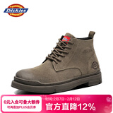 Dickies高帮男靴厚底马丁鞋男士靴子潮男女靴情侣鞋 驼色 39 