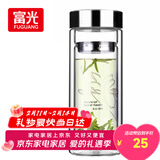 富光双层玻璃杯 高硼硅玻璃泡茶杯子 茶水分离杯 带茶隔商务水杯男士
