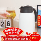 虎牌（TIGER）不锈钢便携式热水瓶真空保温壶PWM-A16C-CA珍珠白1.6升