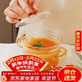 格娜斯玻璃蒸蛋碗宝宝蒸鸡蛋羹双耳隔水炖盅带盖玻璃碗燕窝甜品碗带刻度