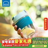 乐扣乐扣（LOCK&LOCK）咖啡杯耐热玻璃水杯子男女学生便携式双饮吸管杯随手杯350ML绿色