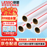 联塑（LESSO)PPR水管 冷热水10米带10配件套装 4分20自来水白色热熔管【2.0MPa壁厚2.8mm】