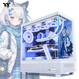Thermaltake（Tt）钢影 透S 海景房机箱 电脑主机 白色（ATX主板/支持360水冷/270°全景/9风扇位/4090显卡）