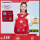 Converse匡威书包新款双肩包学生初中男女童背包休闲书包 学院红 M【30*11.5*44cm 约15L】