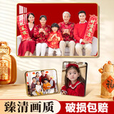 世纪开元 猫狗宠物照片摆台相框高端定制大韩水晶烤瓷全家福冲印影楼婚纱照制作洗相片放大挂墙 7英寸