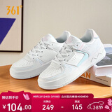 361°运动女鞋春夏季学生复古厚底增高小白休闲板鞋子女682116601F-8
