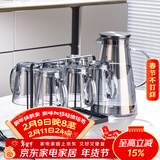 格娜斯玻璃喝水杯子套装家用客厅家庭泡茶杯杯具待客高级感高颜值高档