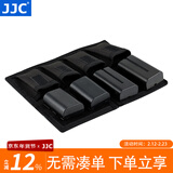 JJC 相机电池收纳包 适用于索尼NP-FW50/FZ100富士W126S/W235尼康EN-EL15C佳能E17 18650锂电池腰包盒 4个相机电池仓+2个拉链袋