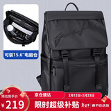 高尔夫（GOLF）双肩包男士旅行背包15.6/16英寸电脑学生书包翻盖防泼水出差背包