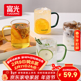 富光玻璃杯水杯子茶杯具凉水杯牛奶啤酒果汁杯子耐高温马克杯家居馆