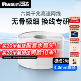 泛达 泛达六类24/28规线无骨架细网线CAT6类千兆非屏蔽家装换线CM阻燃网线 【换线专研-极细28线规】白色10米