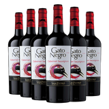 黑猫智利黑猫红酒赤霞珠干红GatoNegro 智利进口葡萄酒国际品牌猫酒 750ml毫升装新赤霞珠6瓶
