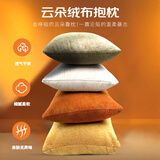 隆耀抱枕沙发 靠枕靠背垫 酒店办公客厅腰枕 抱枕枕芯45*45方形珍珠棉 抱枕枕芯（绸缎款）+枕套（橙色） 45cm*45cm 枕套 ( 适合拍50*50枕芯