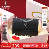 啄木鸟（TUCANO）包包女款2026年牛皮链条小方包单肩斜挎包实用新年生日情人节礼物