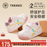 泰兰尼斯秋冬新款学步鞋童鞋女童软底机能鞋男童包头宝宝鞋网面透气面包鞋 白-粉 春秋-超纤 22 内长14.5cm 脚长13.5cm
