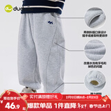 嘟嘟家男童裤子加绒冬装儿童长裤加厚冬款宝宝休闲裤女童运动裤保暖洋气 麻灰色 130